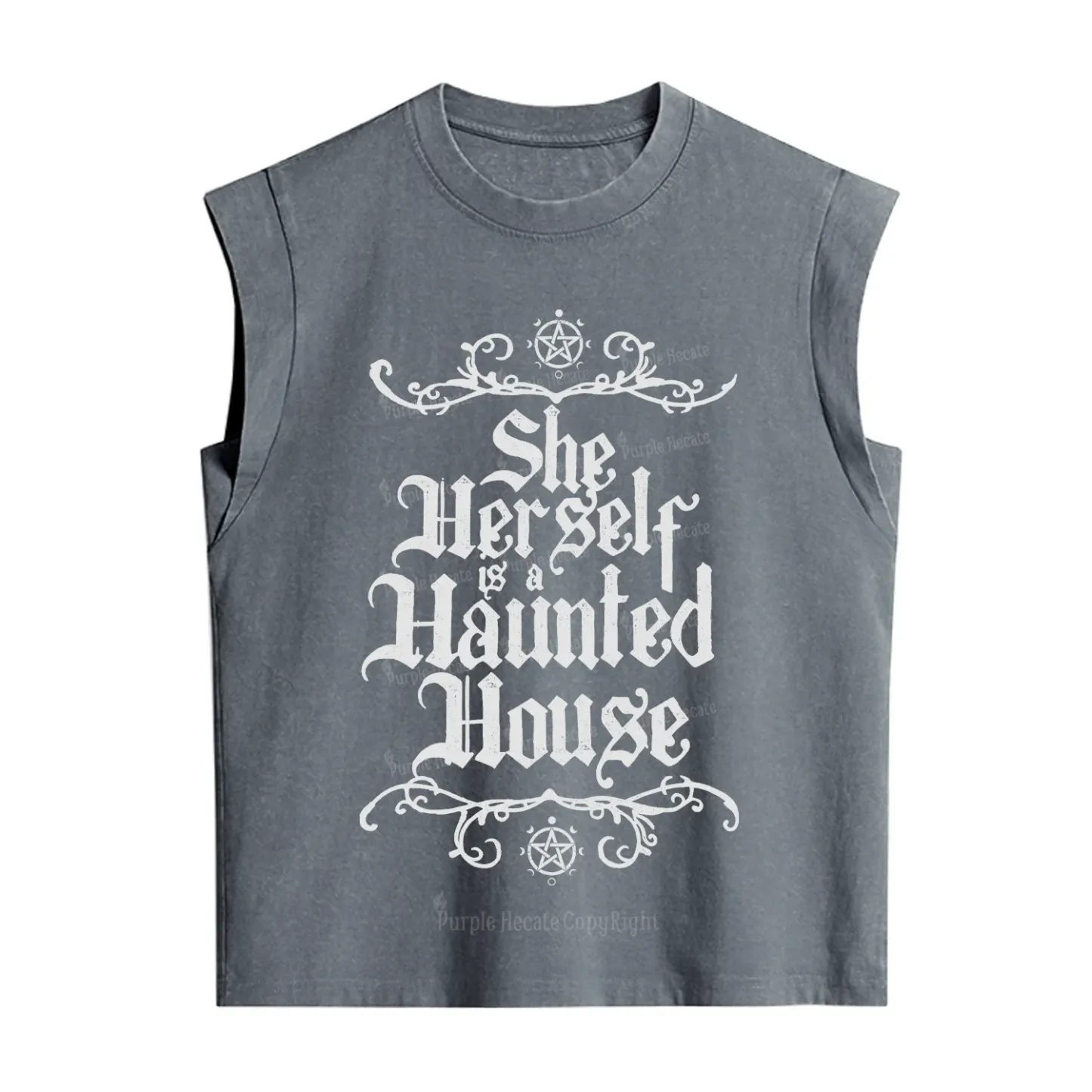 Purplehecate She Herself is a Haunted House Vintage Washed Tank