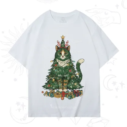Purplehecate Cute Cats Christmas Tree T-Shirt