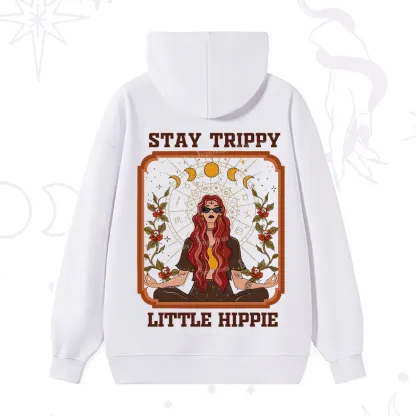 Purplehecate Stay Trippy Little Witchy Hippie Hoodie