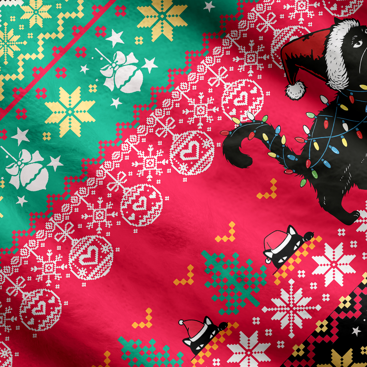 Purplehecate Cute Cat Christmas Cardigan Sweaters