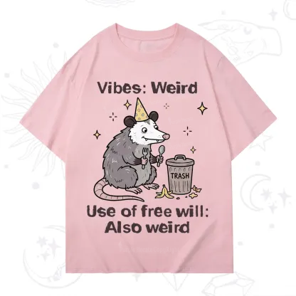 Purplehecate Weird Vibes Only Opossum T-Shirt