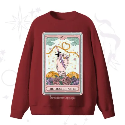 Purplehecate The Crochet Artist Tarot Card Fuzzy Ugly Sweater