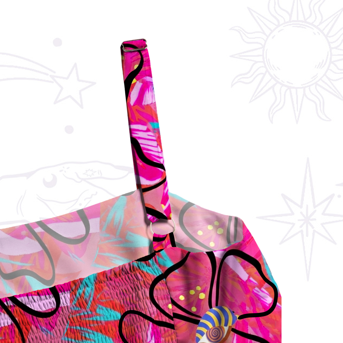 Purplehecate I See You Blooming Wide Straps Maxi Dress