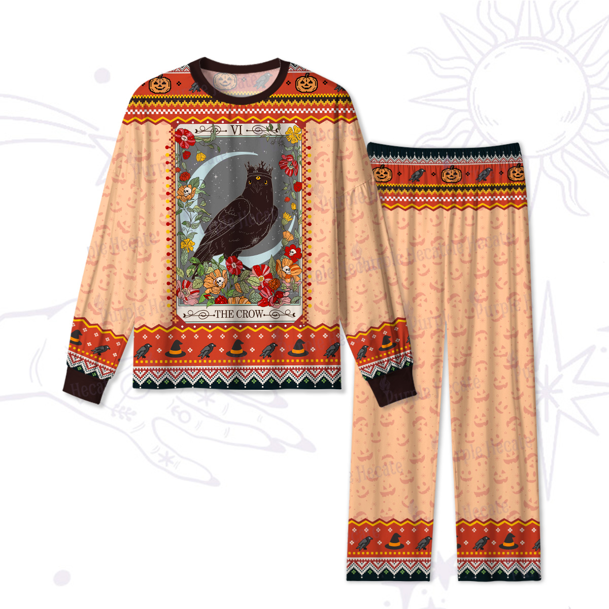 Purplehecate The Crow Tarot Halloween Pajamas