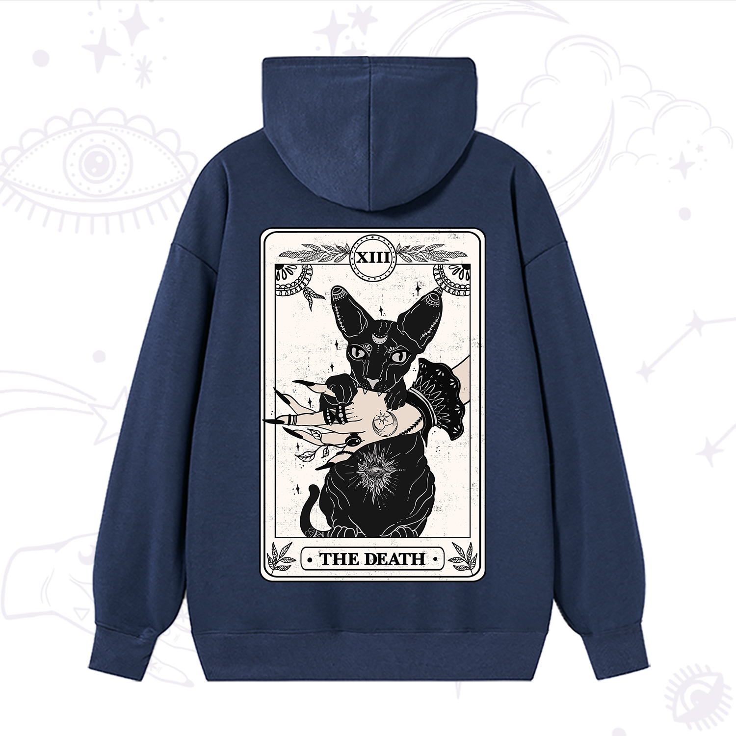 Purplehecate The Death Cat Tarot Hoodie