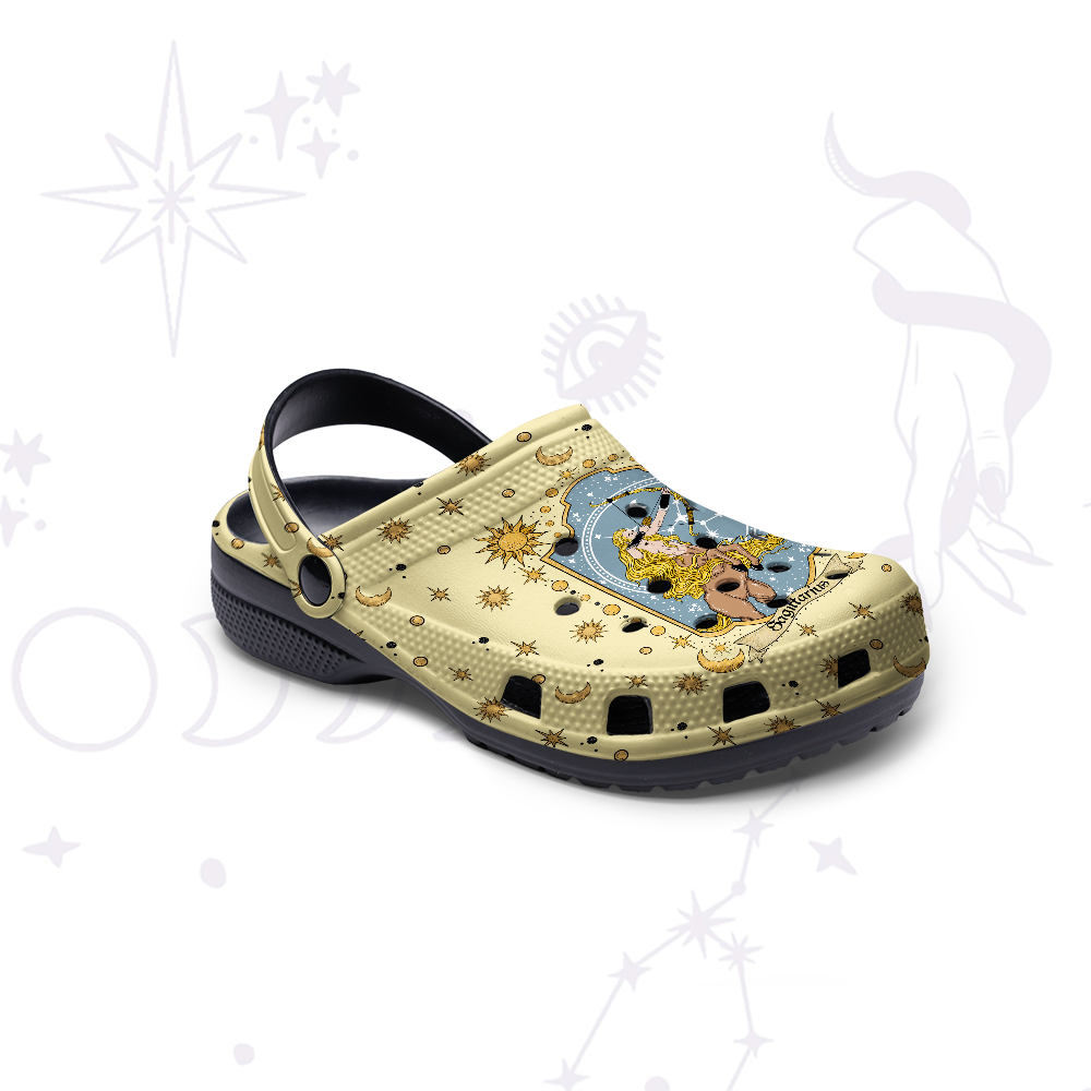 Purplehecate Sagittarius Zodiac Rubber Clogs
