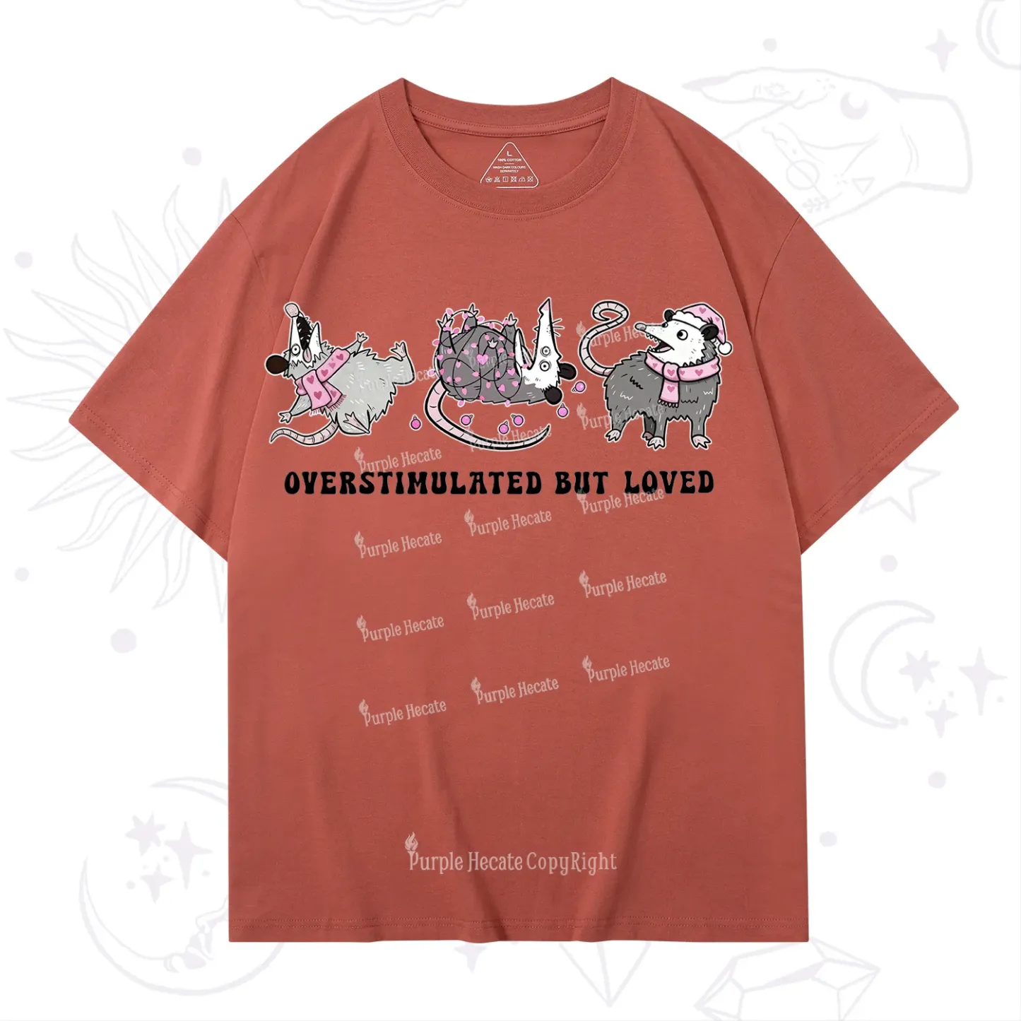 Purplehecate Overstimulated But Loved Valentine T-Shirt