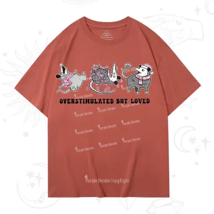 Purplehecate Overstimulated But Loved Valentine T-Shirt