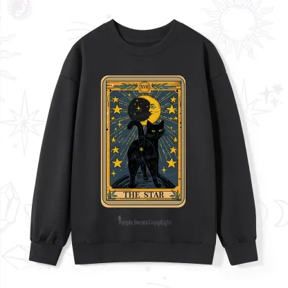 Purplehecate The Star Tarot Cat Sweatshirt