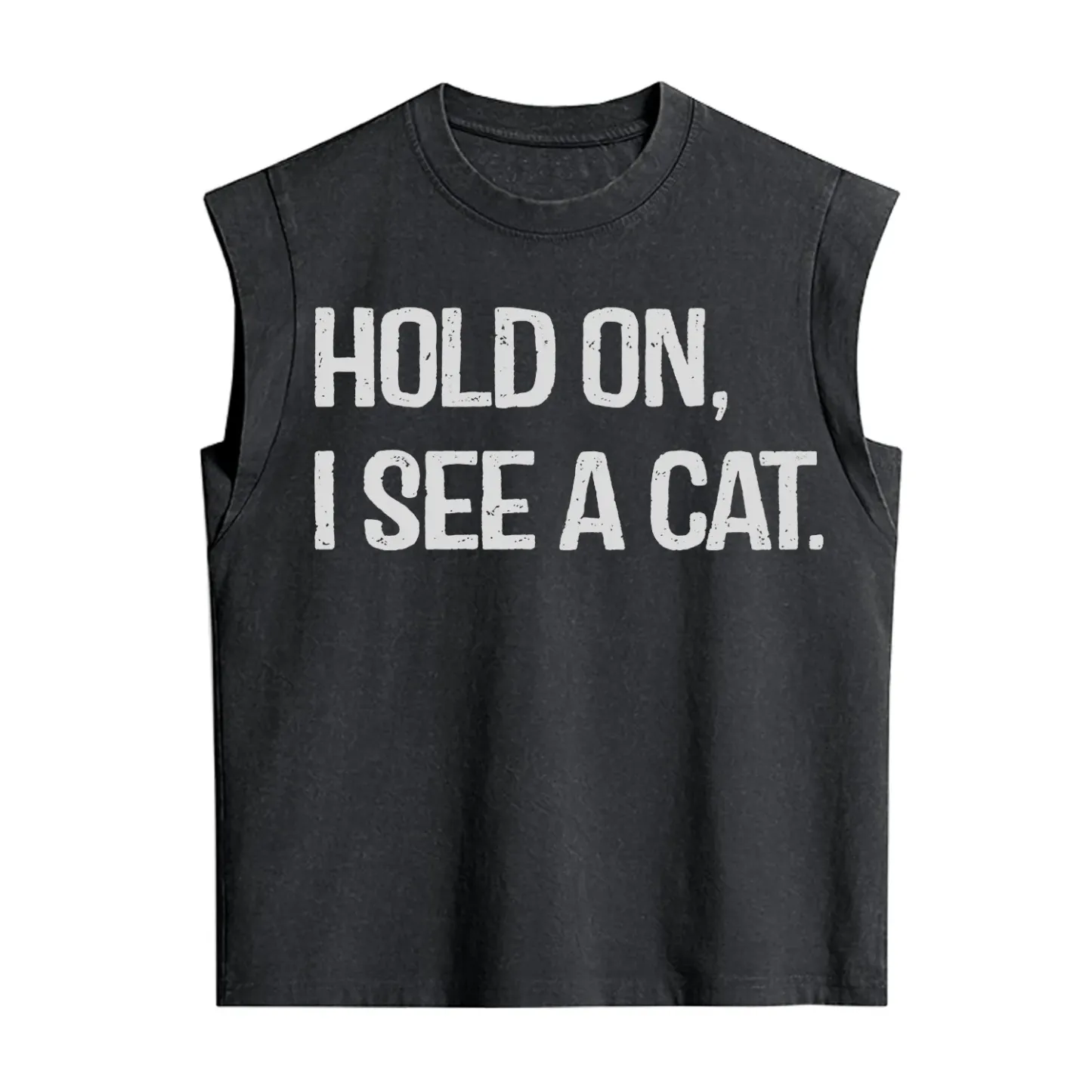 Purplehecate Hold on I See A Cat Vintage Washed Tank