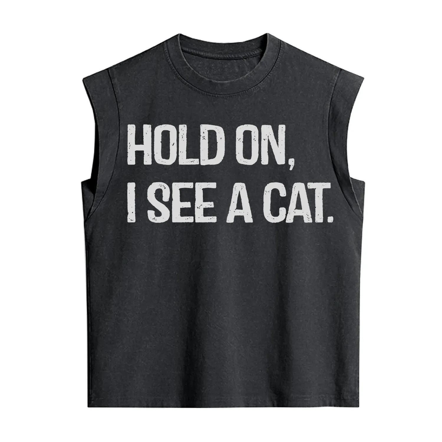 Purplehecate Hold on I See A Cat Vintage Washed Tank