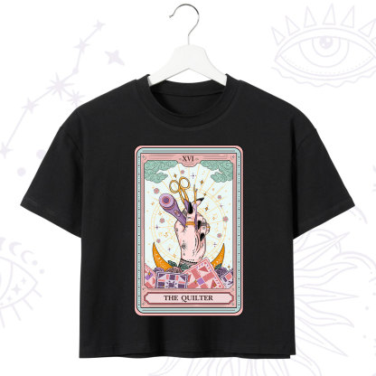 Purplehecate The Quilter Tarot Card Crop T-Shirt