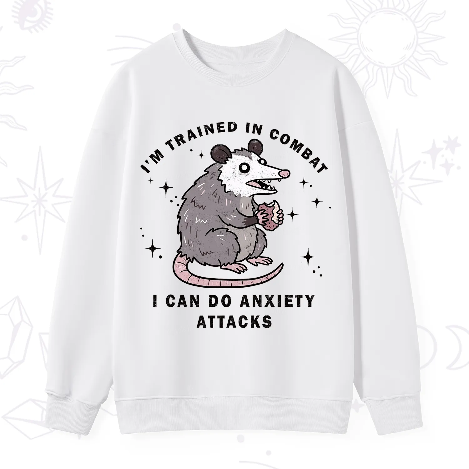 Purplehecate Anixety Attack Opossum Sweatshirt