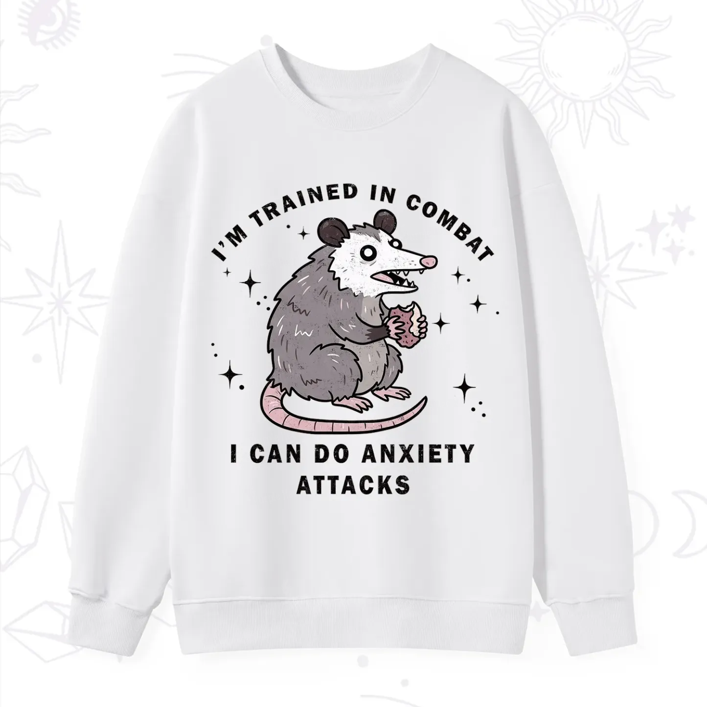 Purplehecate Anixety Attack Opossum Sweatshirt
