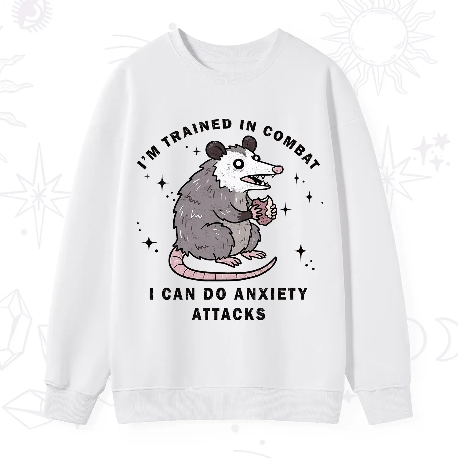 Purplehecate Anixety Attack Opossum Sweatshirt