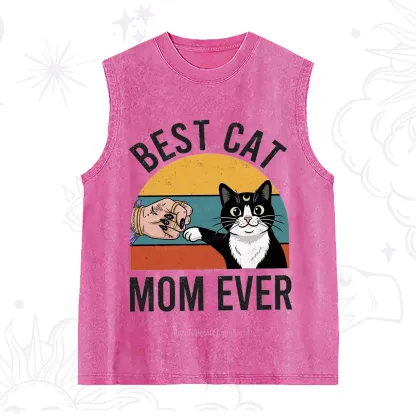 Purplehecate Best Cat Mom Ever Washed Tank