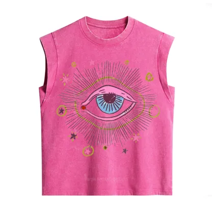 Purplehecate Mystic Gaze Evil Eye Protection Vintage Washed Tank