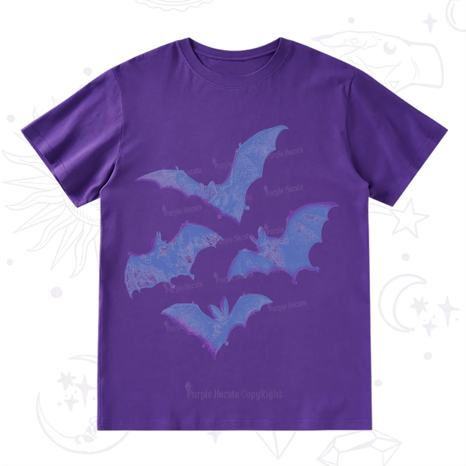 Purplehecate Vintage Bats T-Shirt