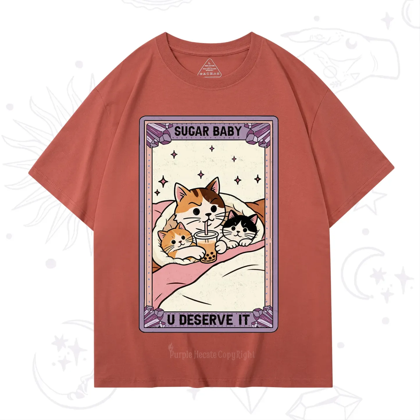 Purplehecate The Sugar Baby Cat Tarot T-Shirt
