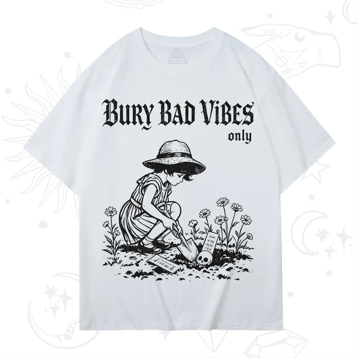 Purplehecate Bury Bad Vibes Only T-Shirt