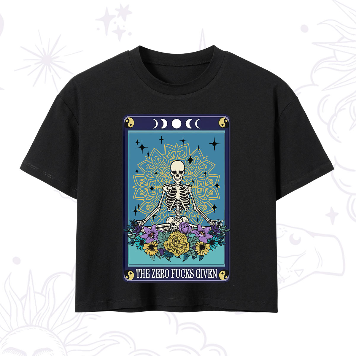 Purplehecate The Zero Fucks Given Tarot Crop T-Shirt 