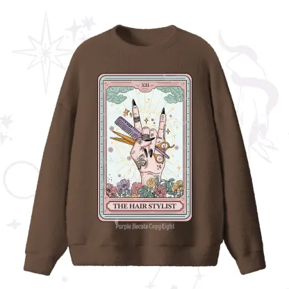 Purplehecate The Hair Stylist Tarot Fuzzy Ugly Sweater