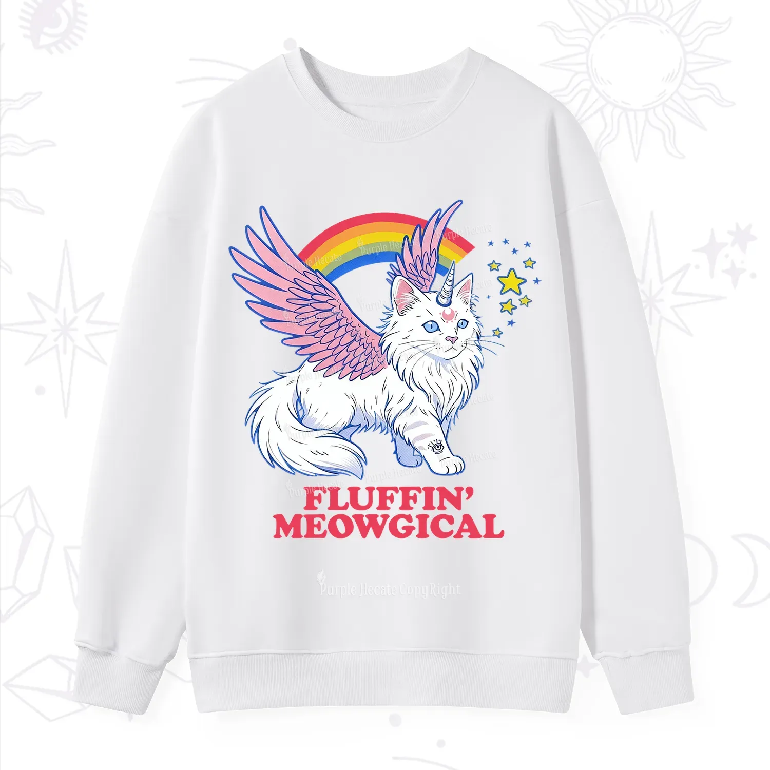 Purplehecate Fluffin Meowgical Sweatshirt