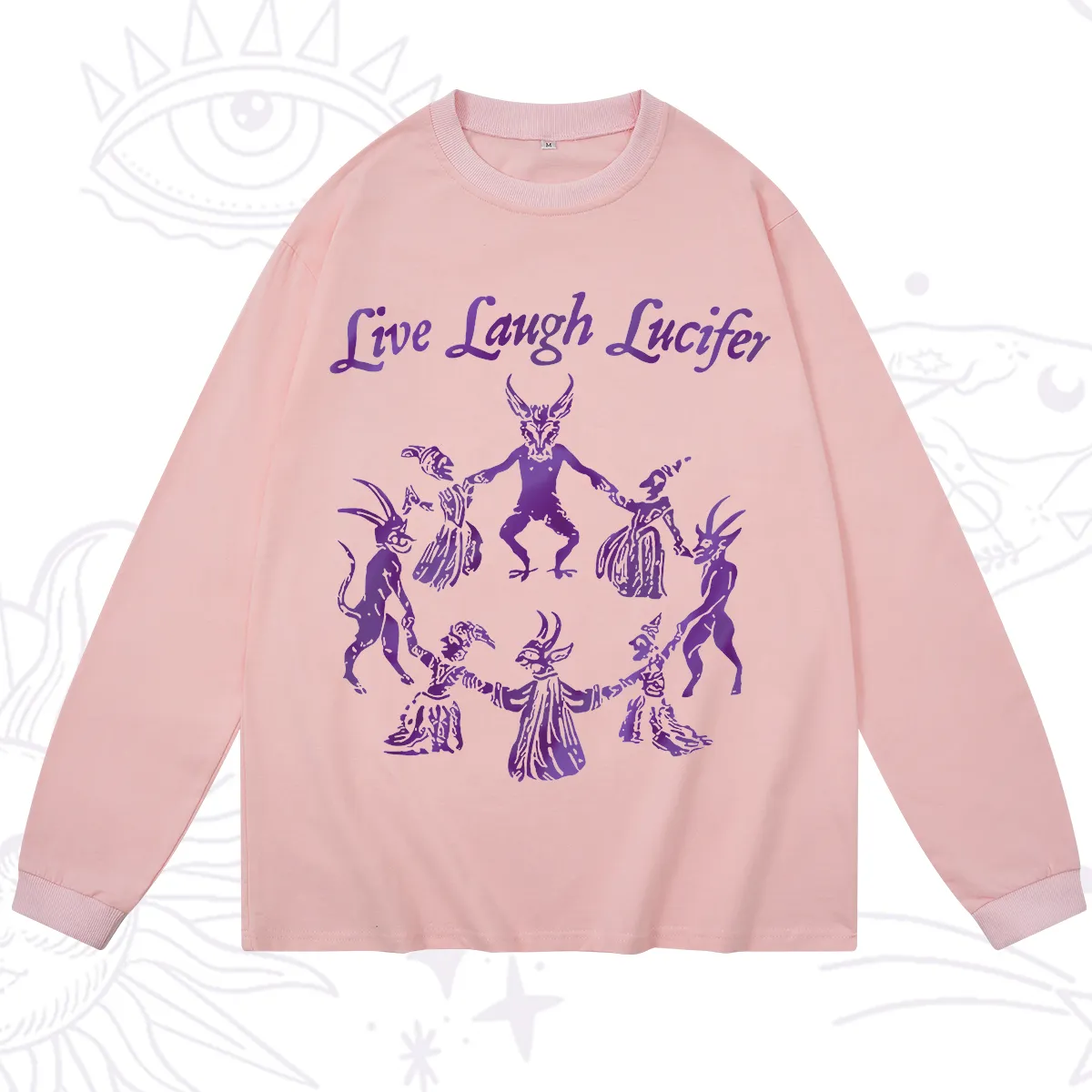 Purplehecate Live Laugh Lucifer Satanic Long Sleeve T-Shirt