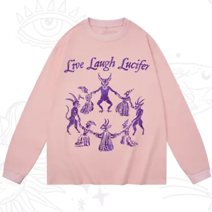 Purplehecate Live Laugh Lucifer Satanic Long Sleeve T-Shirt