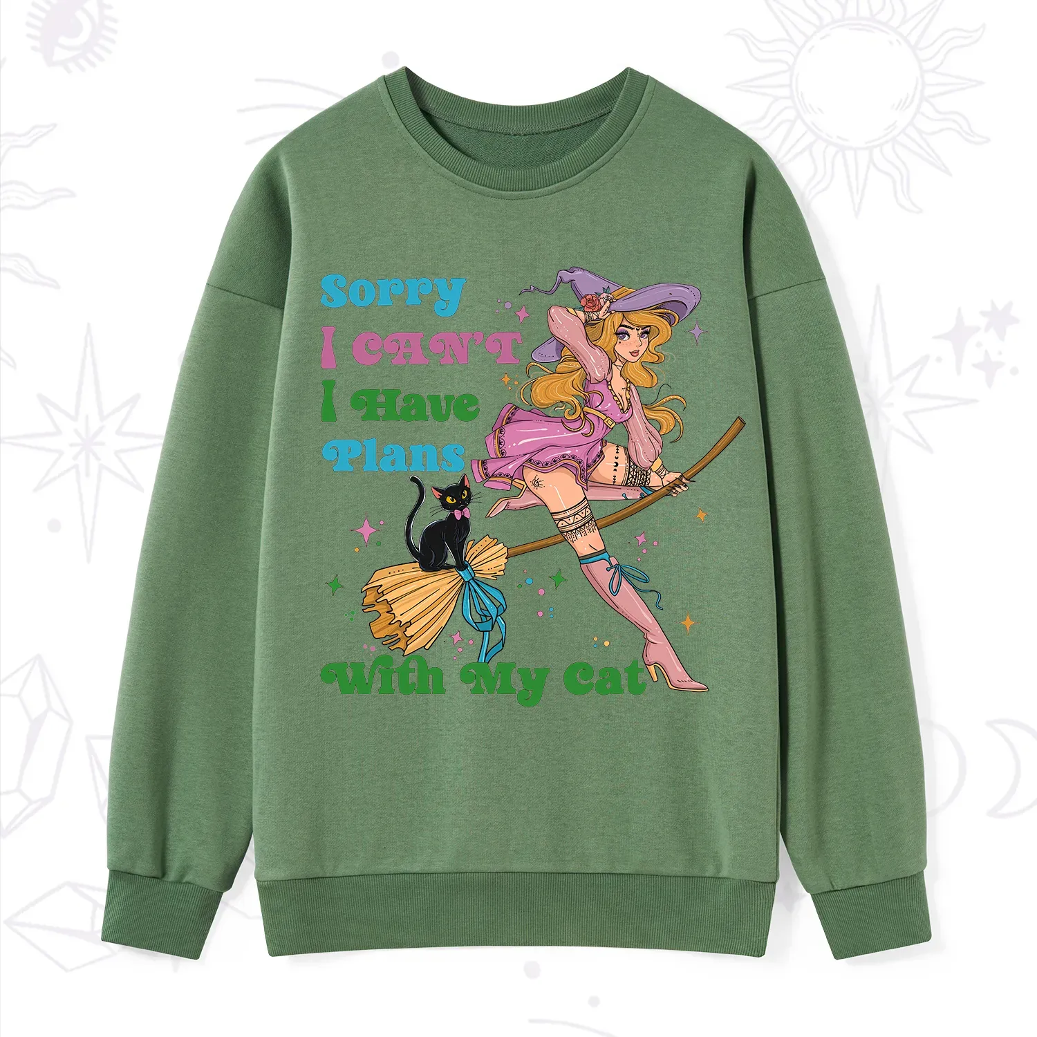 Purplehecate Sorry I Can’t I Have Plans With My Cat Sweatshirt