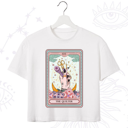 Purplehecate The Quilter Tarot Card Crop T-Shirt