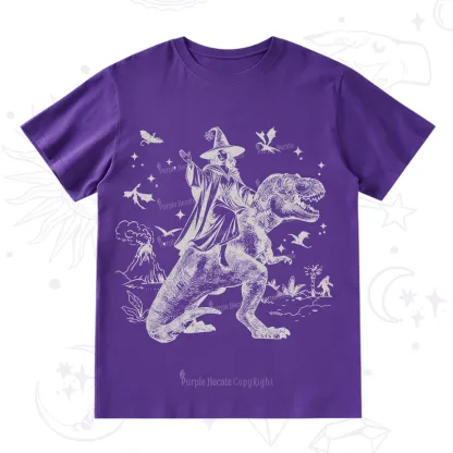 Purplehecate Witch Riding Dino T-Shirt