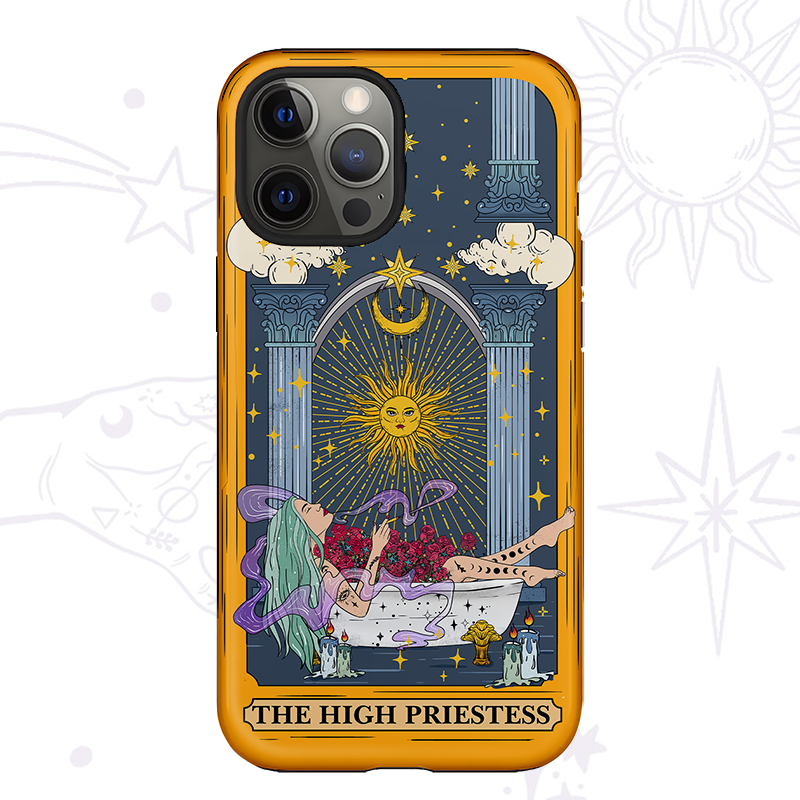 Purplehecate The High Priestess Tarot Card Phone Case