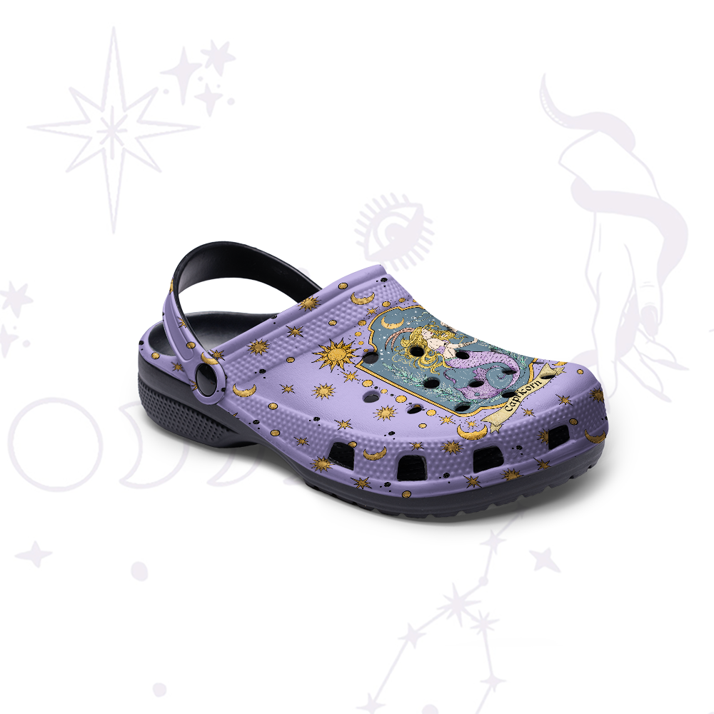 Purplehecate Capricorn Zodiac Rubber Clogs