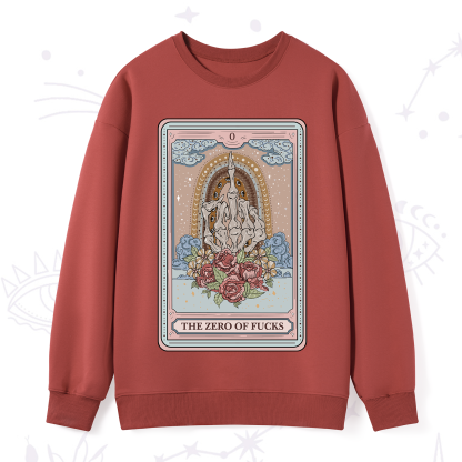 Purplehecate The Zero Of Fucks Tarot Sweatshirt