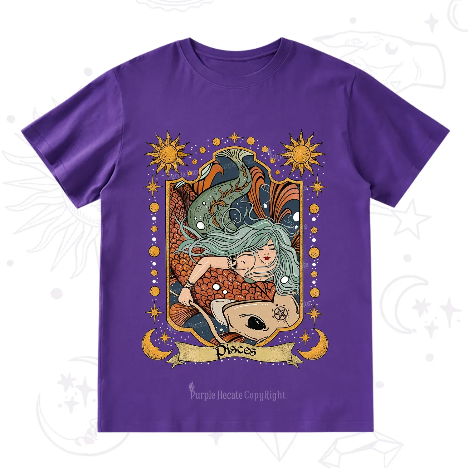 Purplehecate Mystic Pisces Zodiac T-Shirt