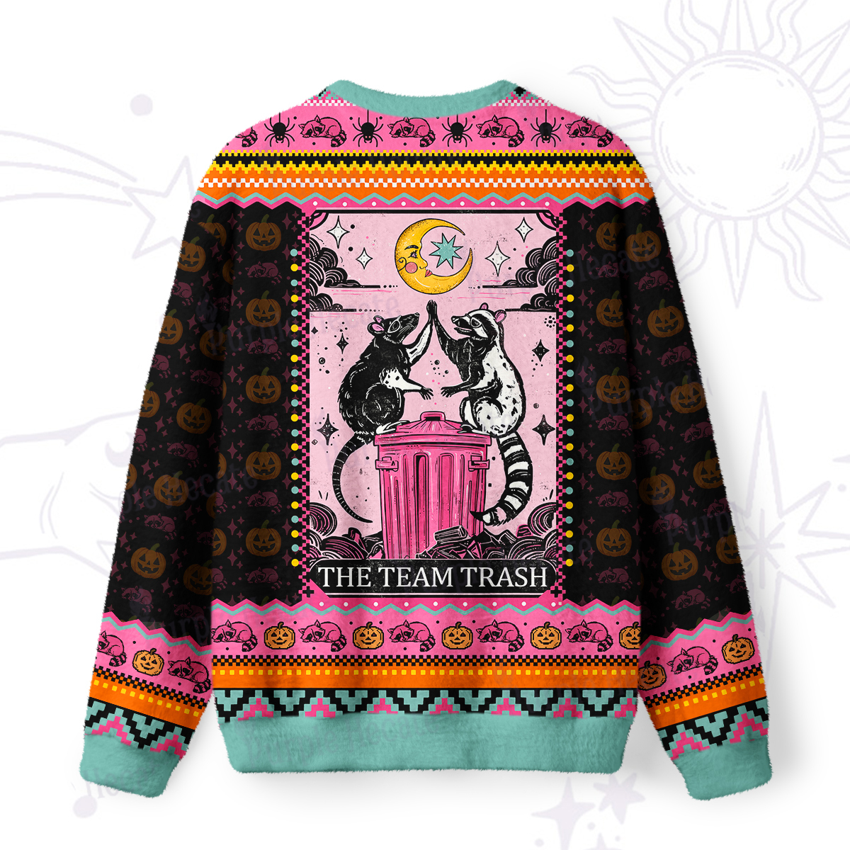 Purplehecate The Team Trash Opossum Tarot Ugly Halloween Sweatshirts
