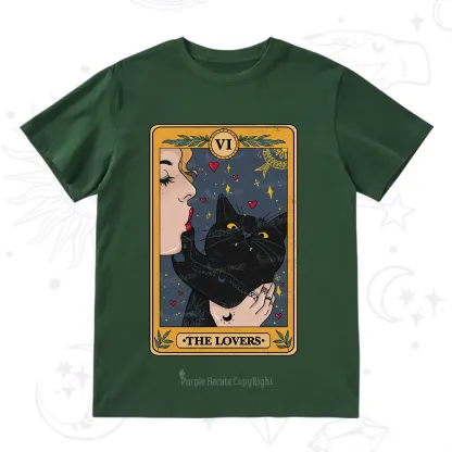 Purplehecate The Lovers Cat Tarot T-Shirt