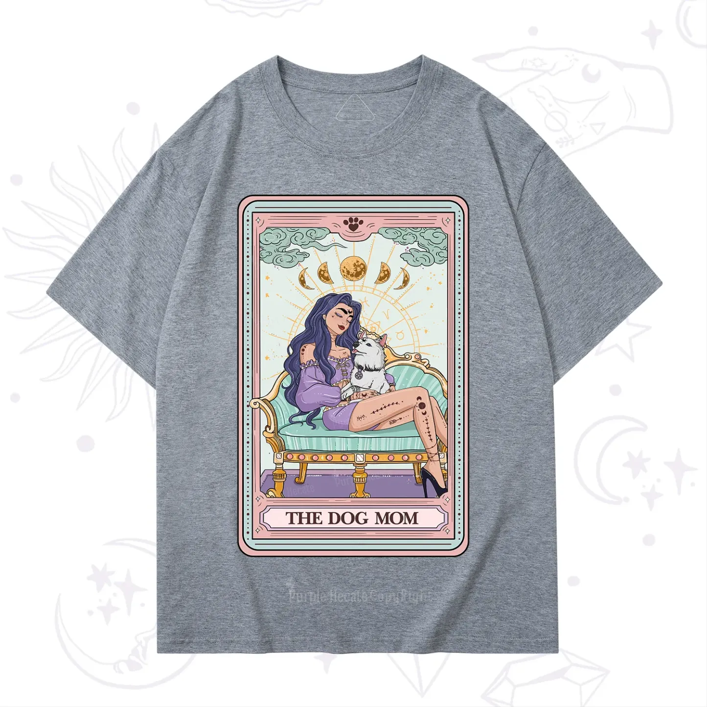 Purplehecate The Dog Mom Tarot Card T-Shirt