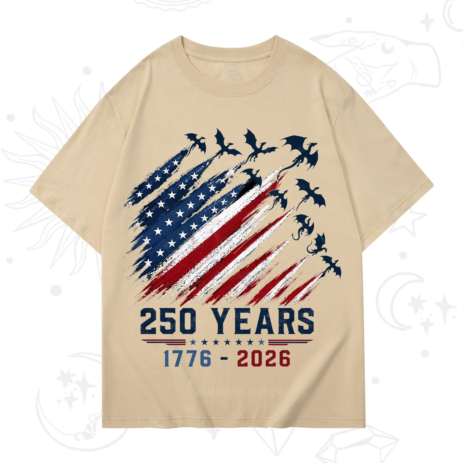 Purplehecate Red White Blue 250 Years T-Shirt