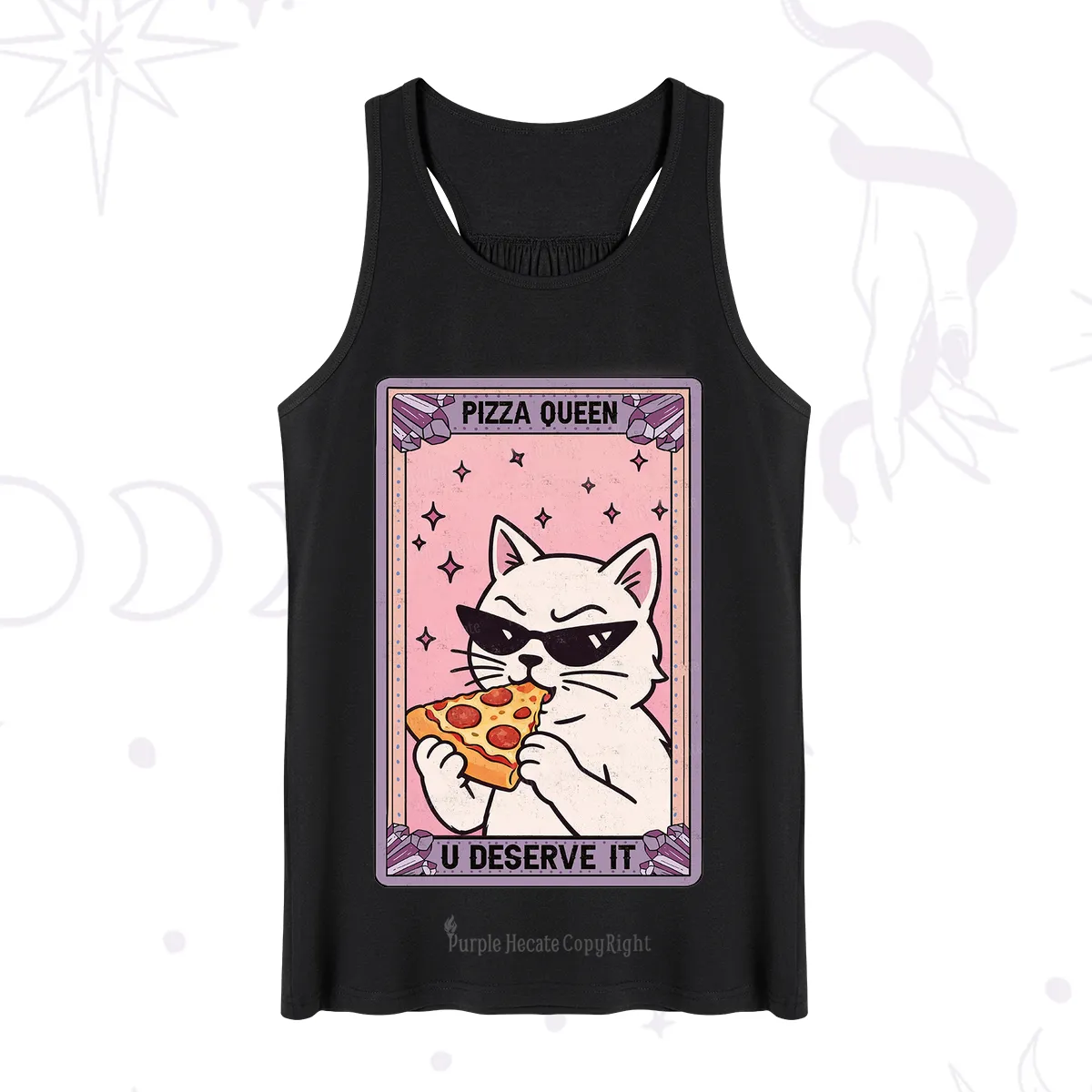 Purplehecate The Pizza Queen Cat Tarot Tank