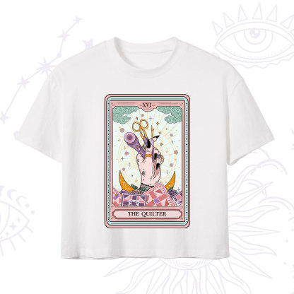 Purplehecate The Quilter Tarot Card Crop T-Shirt