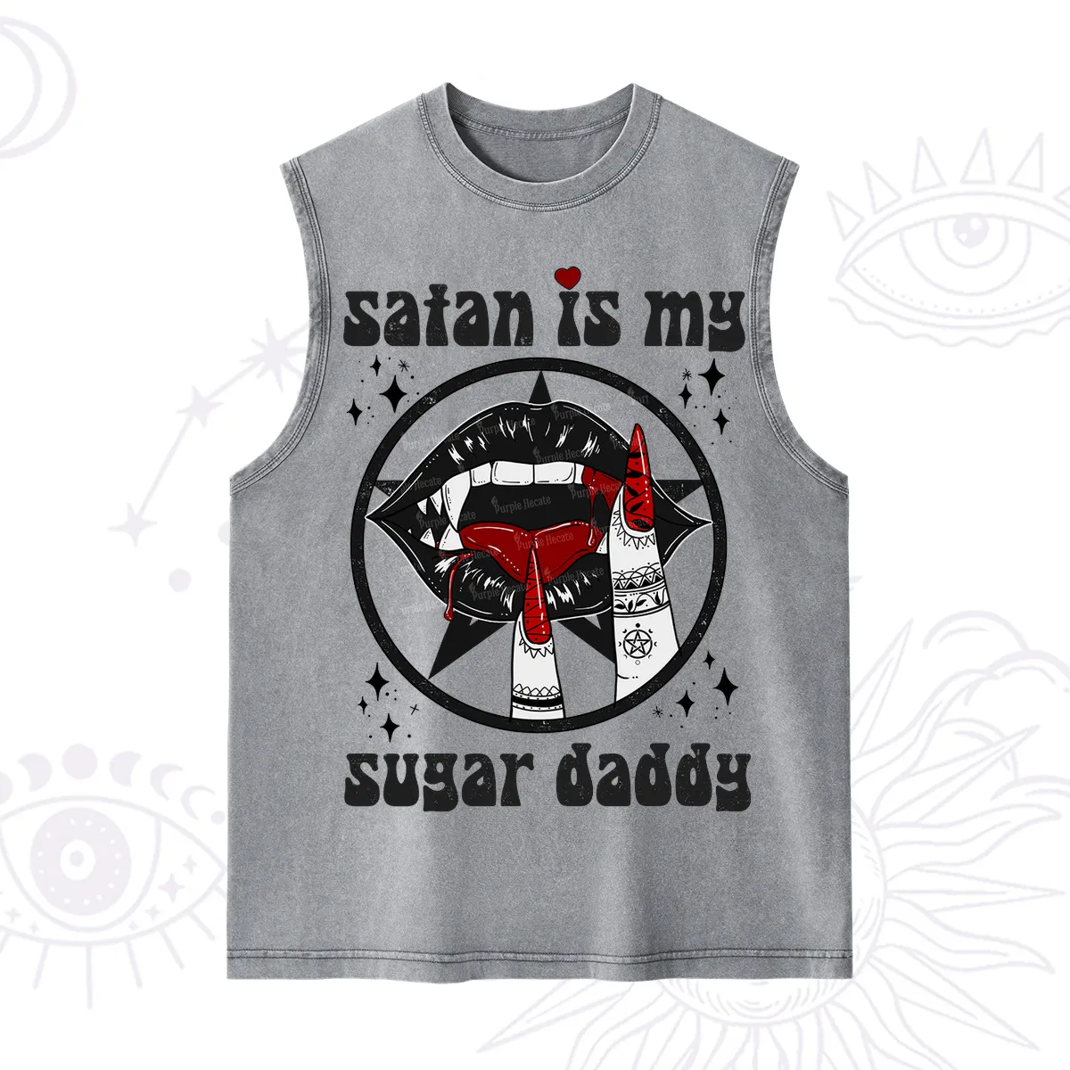 Purplehecate Satan Is My Sugar Daddy Washed Tank