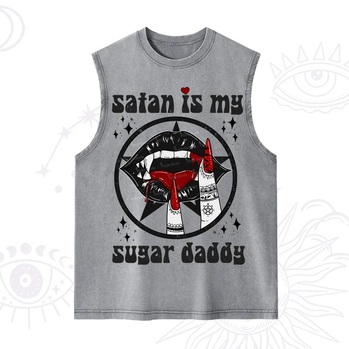 Purplehecate Satan Is My Sugar Daddy Washed Tank