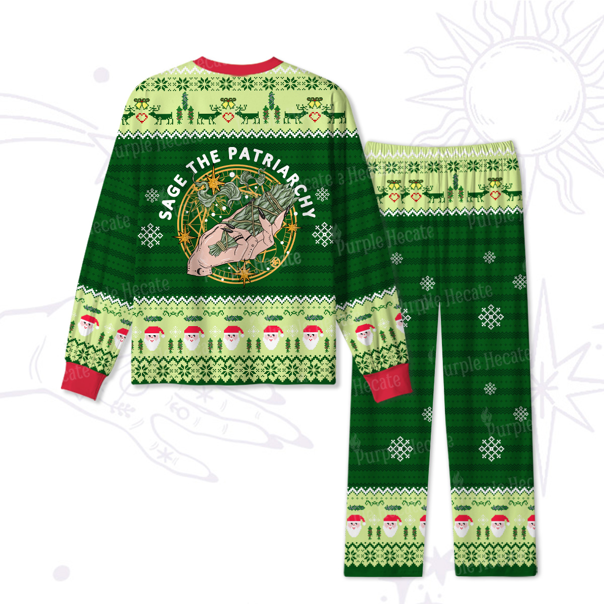 Purplehecate Sage The Patriarchy Christmas Pajamas