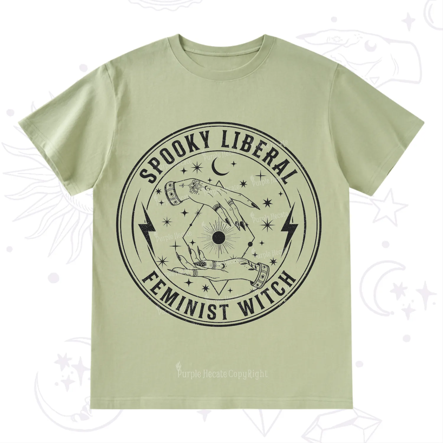 Purplehecate Spooky Liberal Feminist Witch T-Shirt