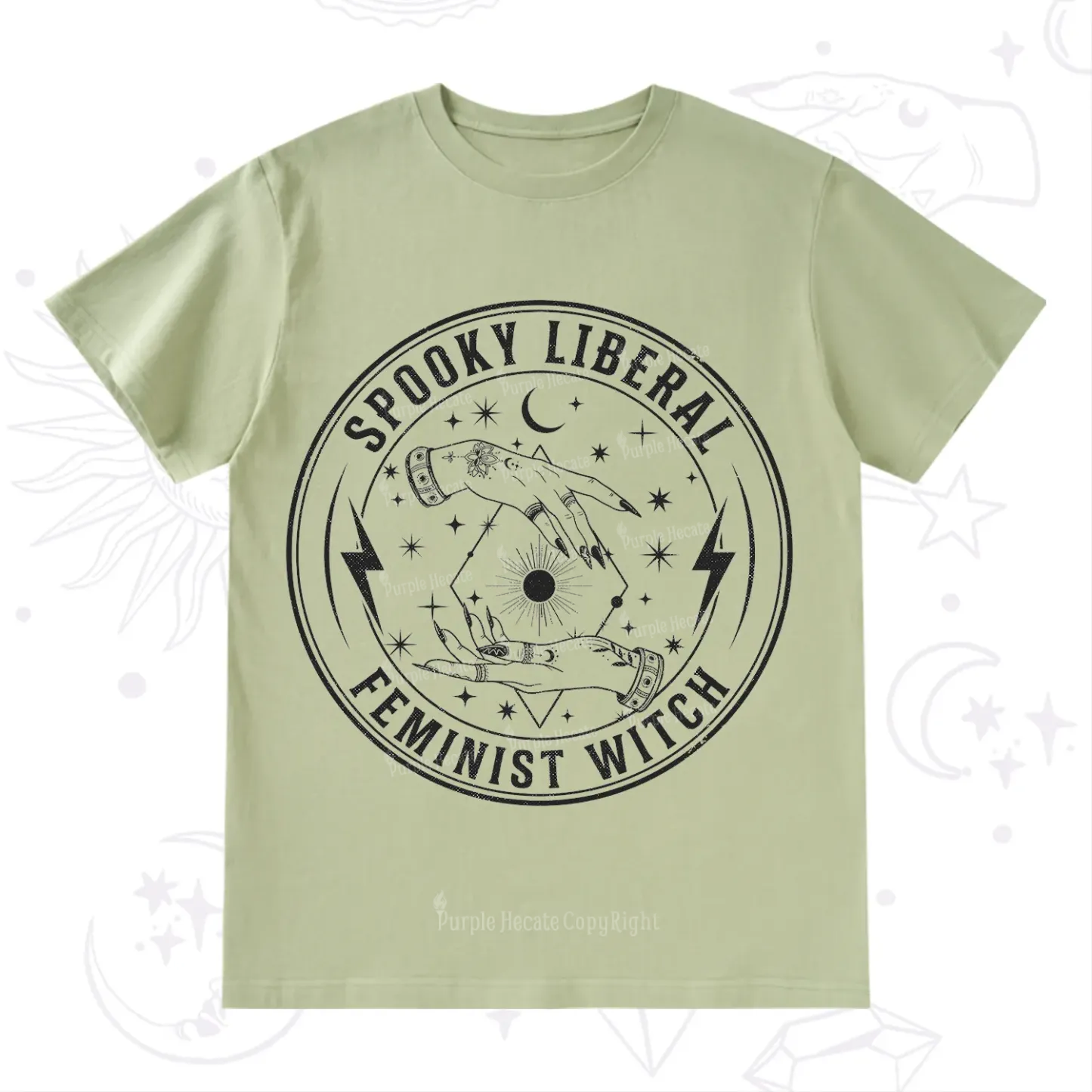 Purplehecate Spooky Liberal Feminist Witch T-Shirt