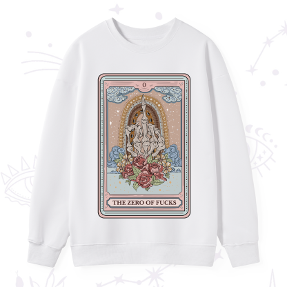 Purplehecate The Zero Of Fucks Tarot Sweatshirt