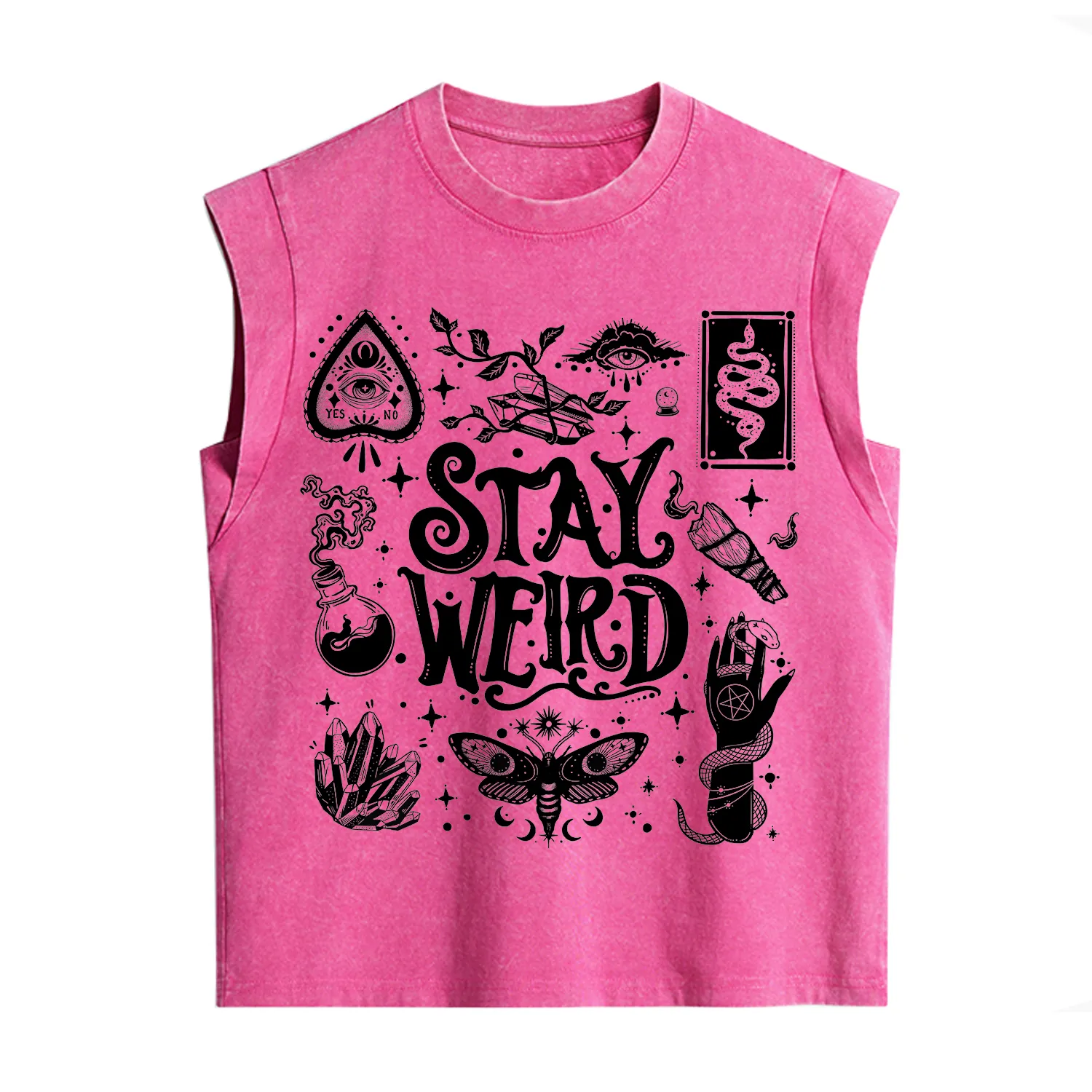 Purplehecate Stay Weird and Witchy Vintage Washed Tank