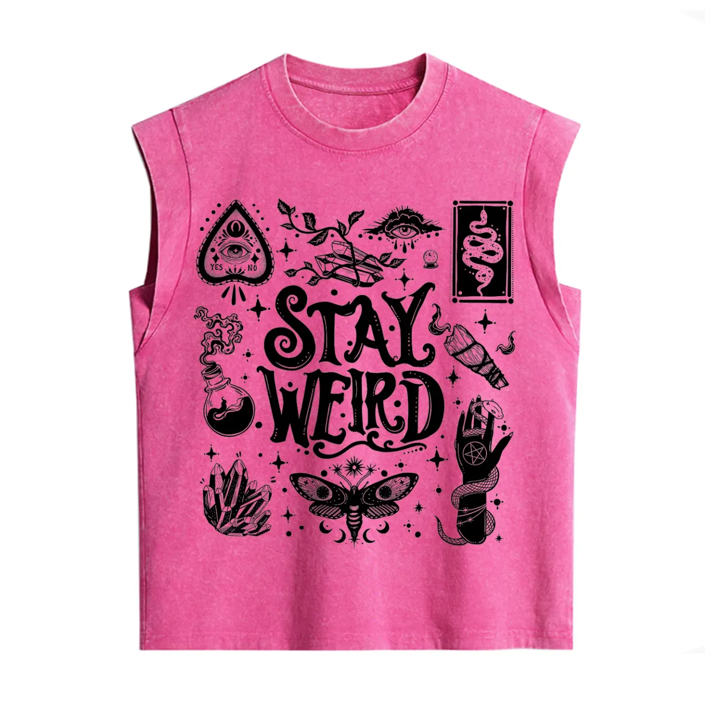 Purplehecate Stay Weird and Witchy Vintage Washed Tank